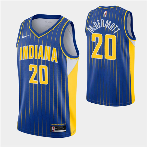 Men's Indiana Pacers #20 Doug McDermott Royal NBA City Swingman 2020-21 Stitched Jersey Men's Indiana Pacers #20 Doug McDermott Royal NBA City Swingman 2020-21 Stitched Jersey